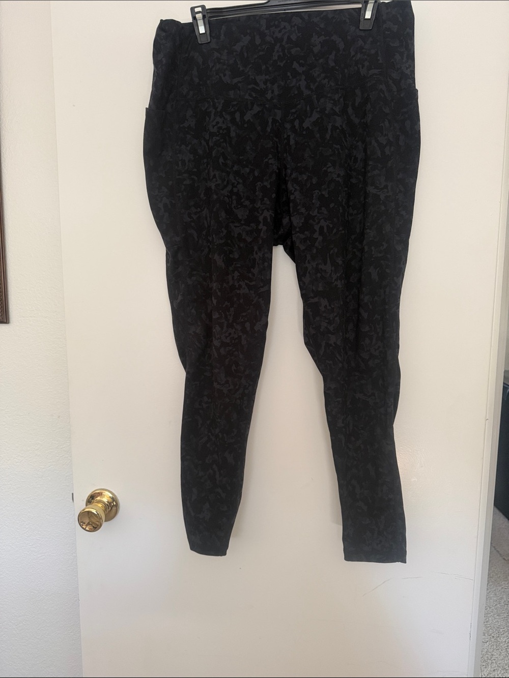 Danskin Black Camo-Print High-Rise Leggings